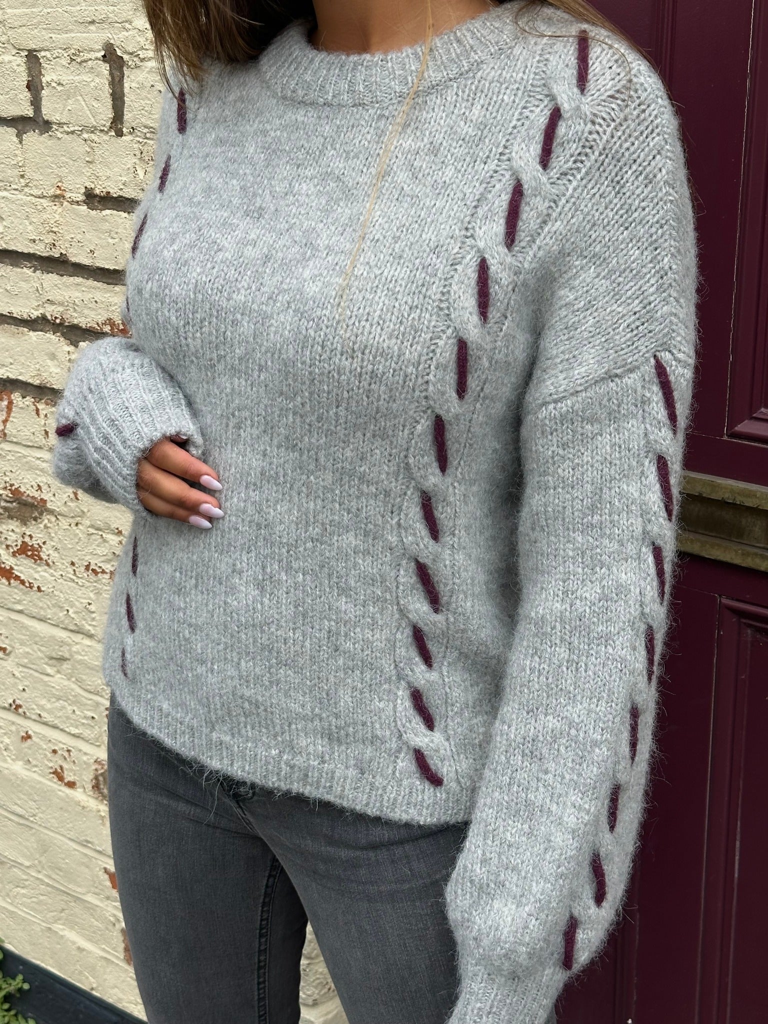 VMILINA Pullover - Light Grey Melange